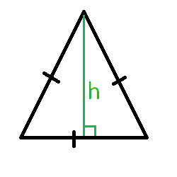 площадь равностороннего треугольника через высоту