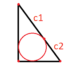 площадь прямоугольного треугольника по гипотинузе