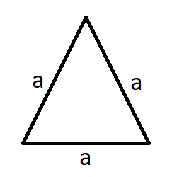 площадь равностороннего треугольника через длину
